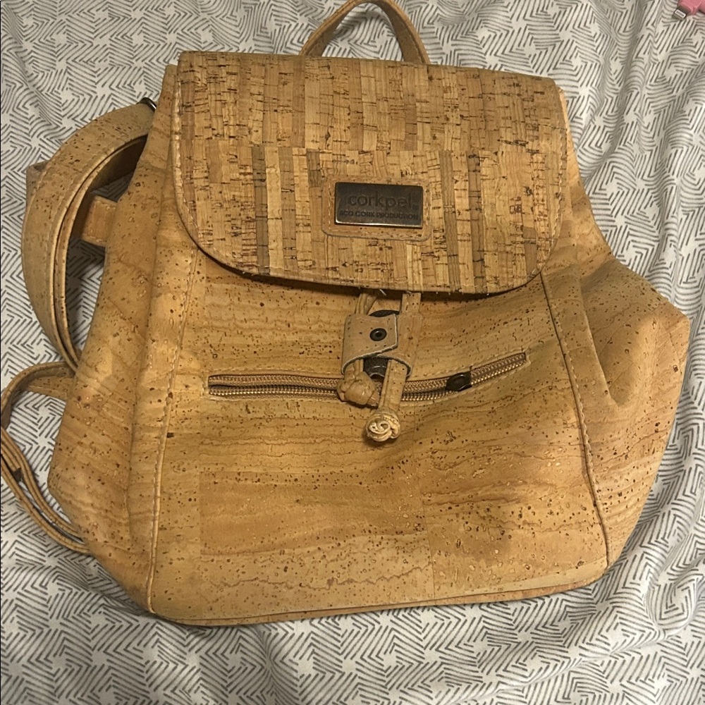 Tan Cork Backpack from Portugal
